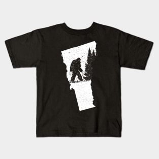 Bigfoot Vermont State Kids T-Shirt